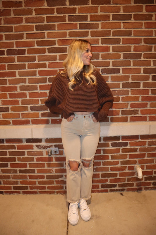 Sand Distressed Jeans