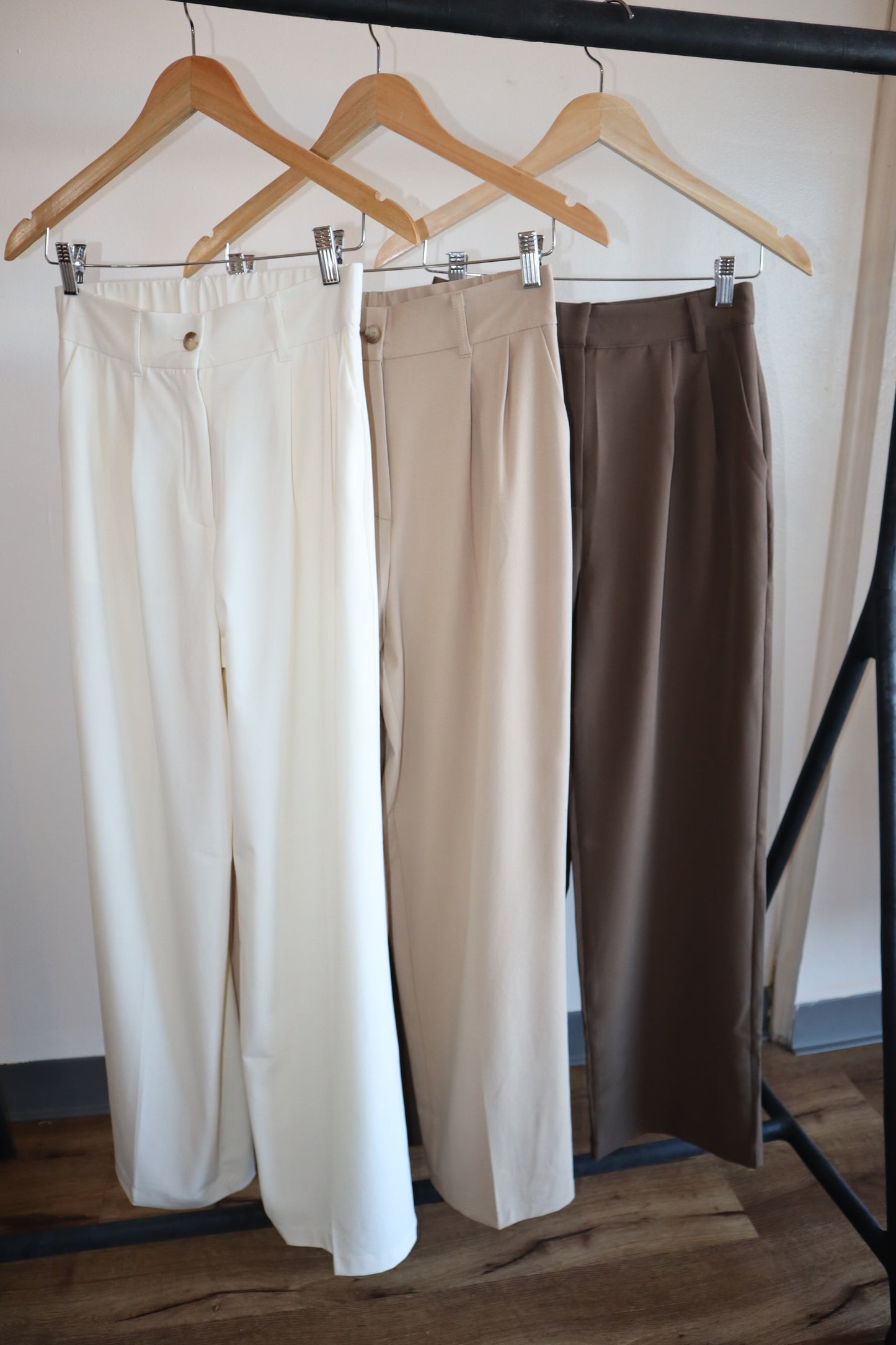 Pleated High Waisted Trousers