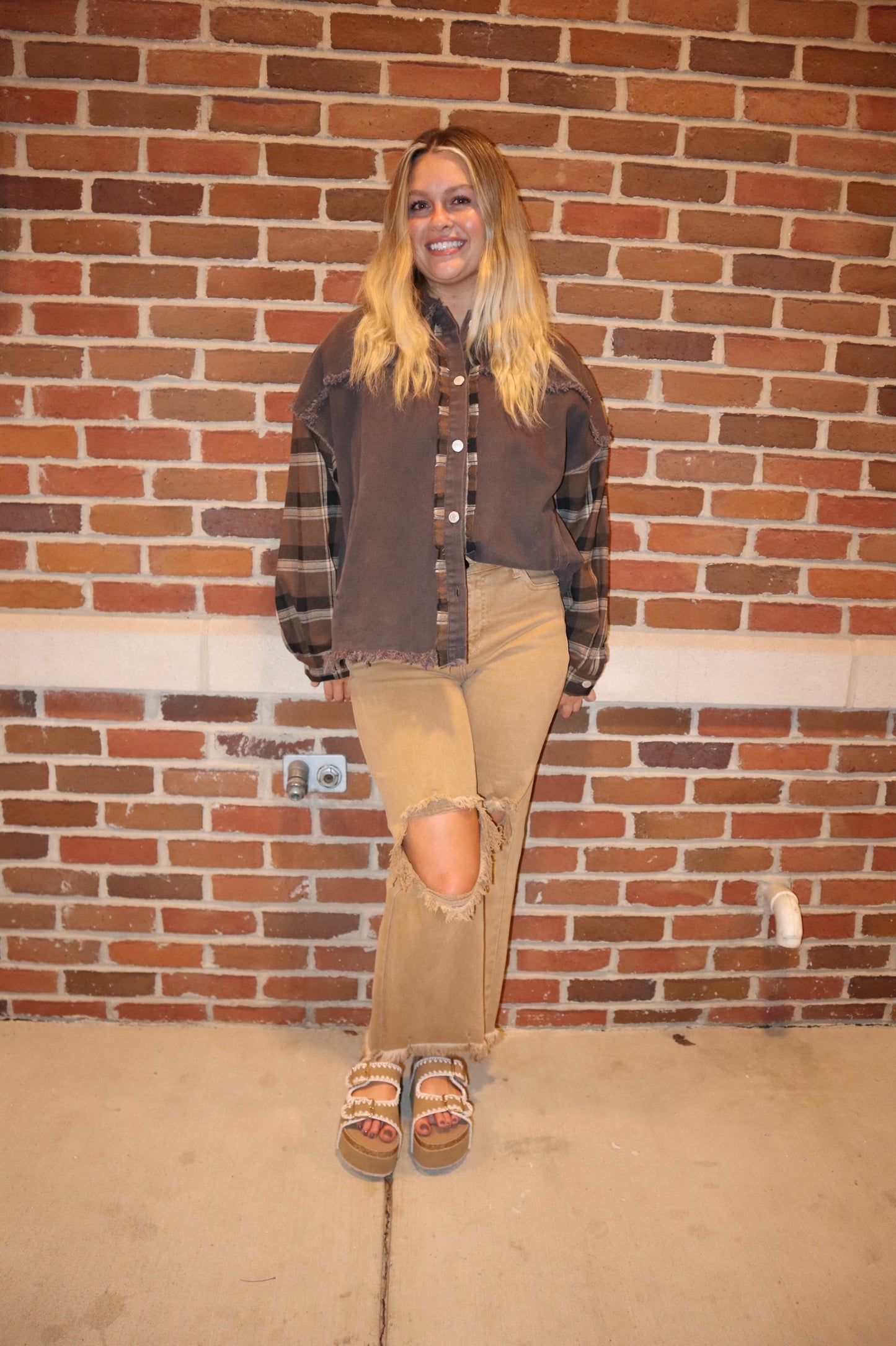 Mocha Distressed Jeans