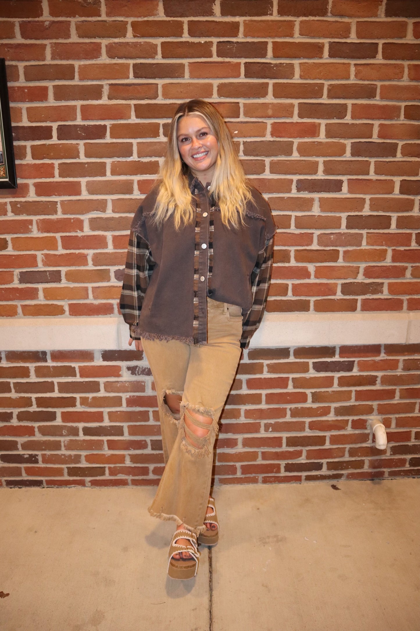 Mocha Distressed Jeans