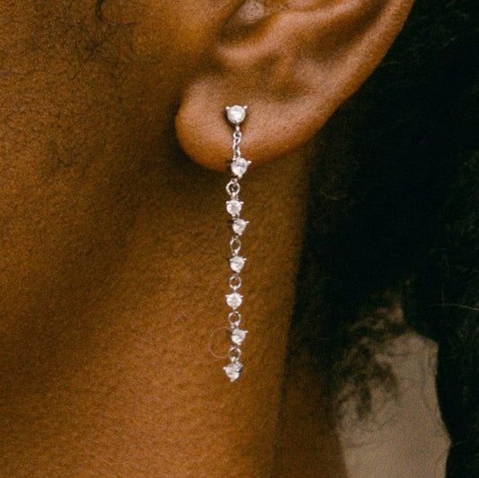 Disco Craze Backdrop Earring (Silver)