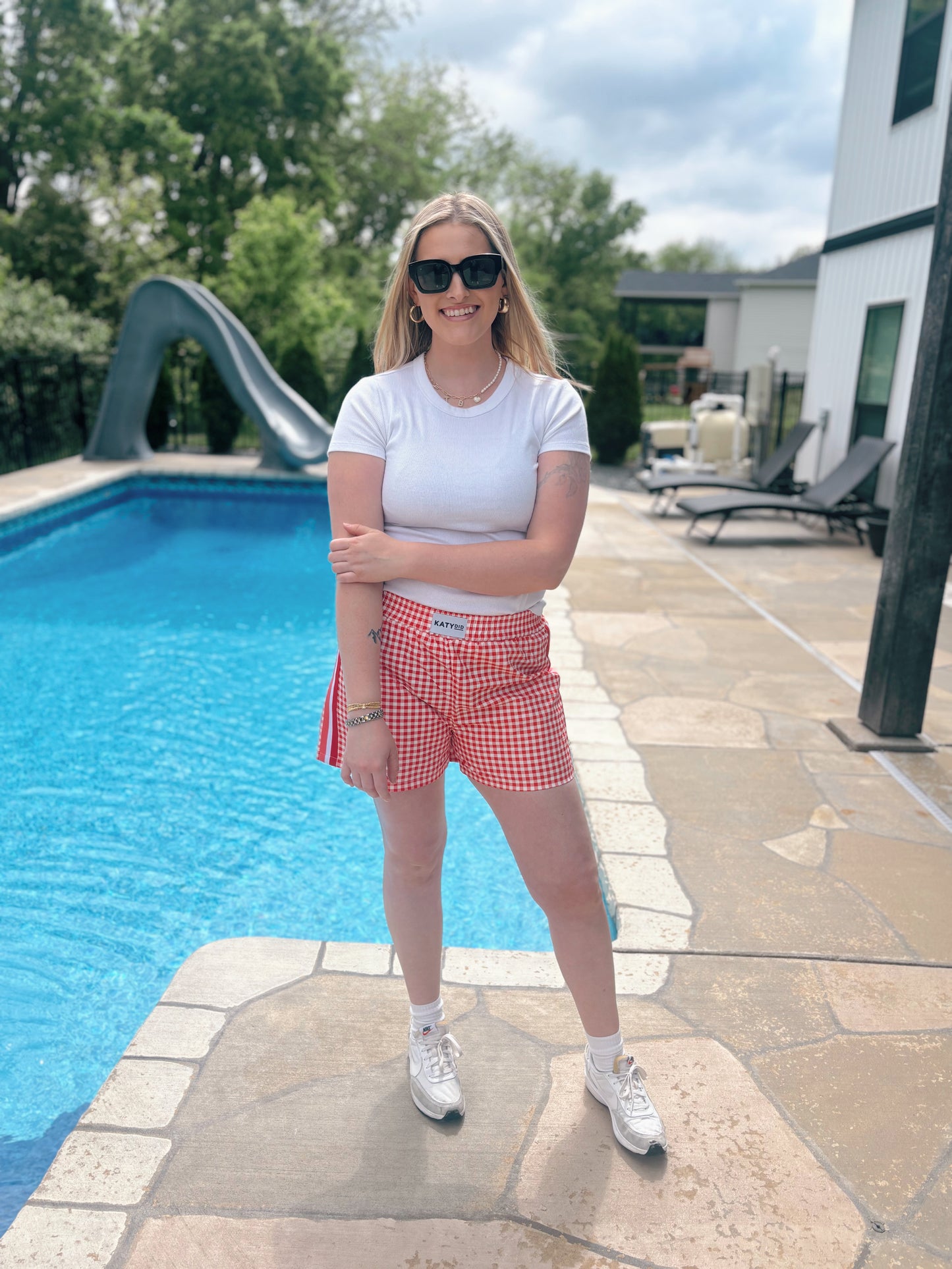 Red Plaid Boxer Shorts