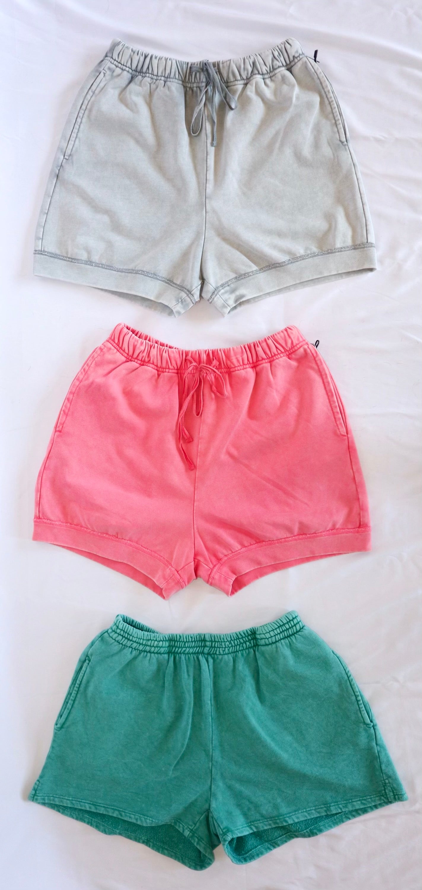 Pink Mineral Wash Shorts
