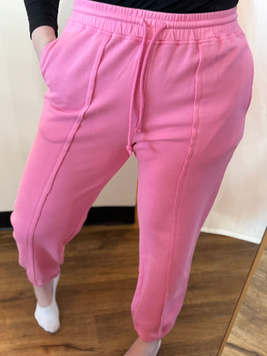 Bubble Gum Pink Joggers