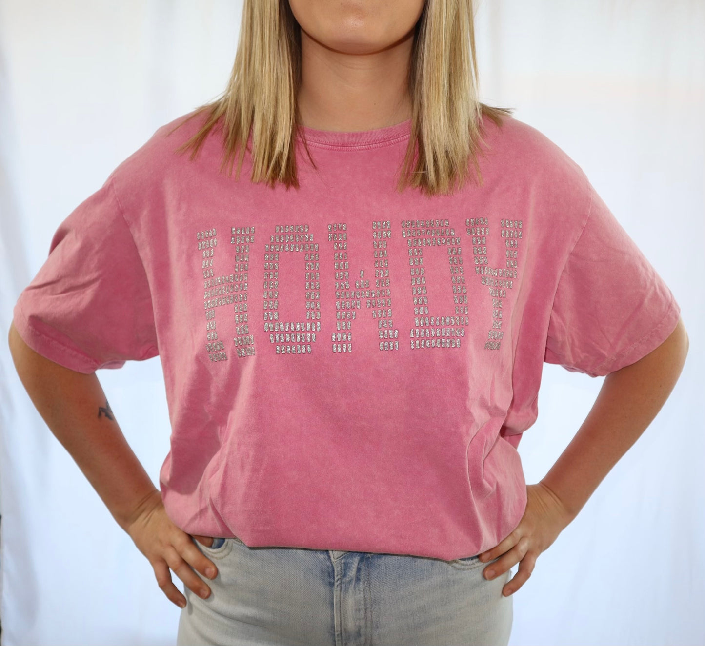 Howdy Glitter Oversized Tee