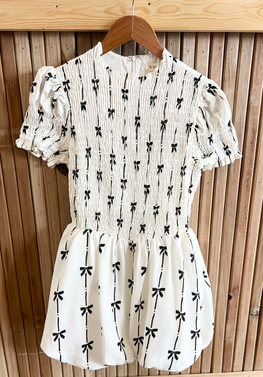 Bow Detail Balloon Dress