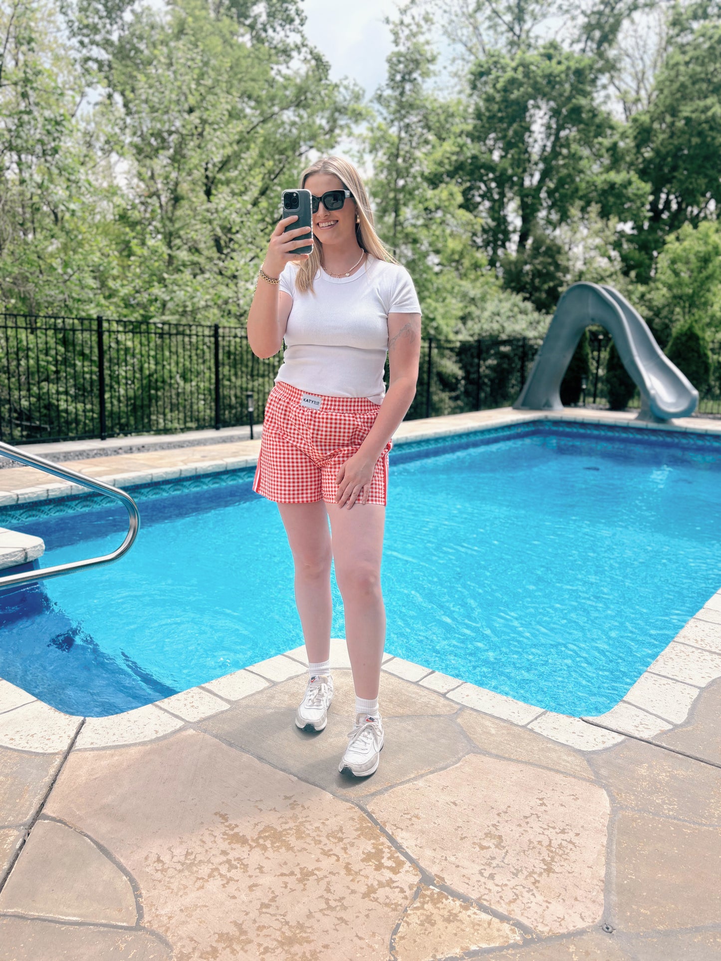 Red Plaid Boxer Shorts