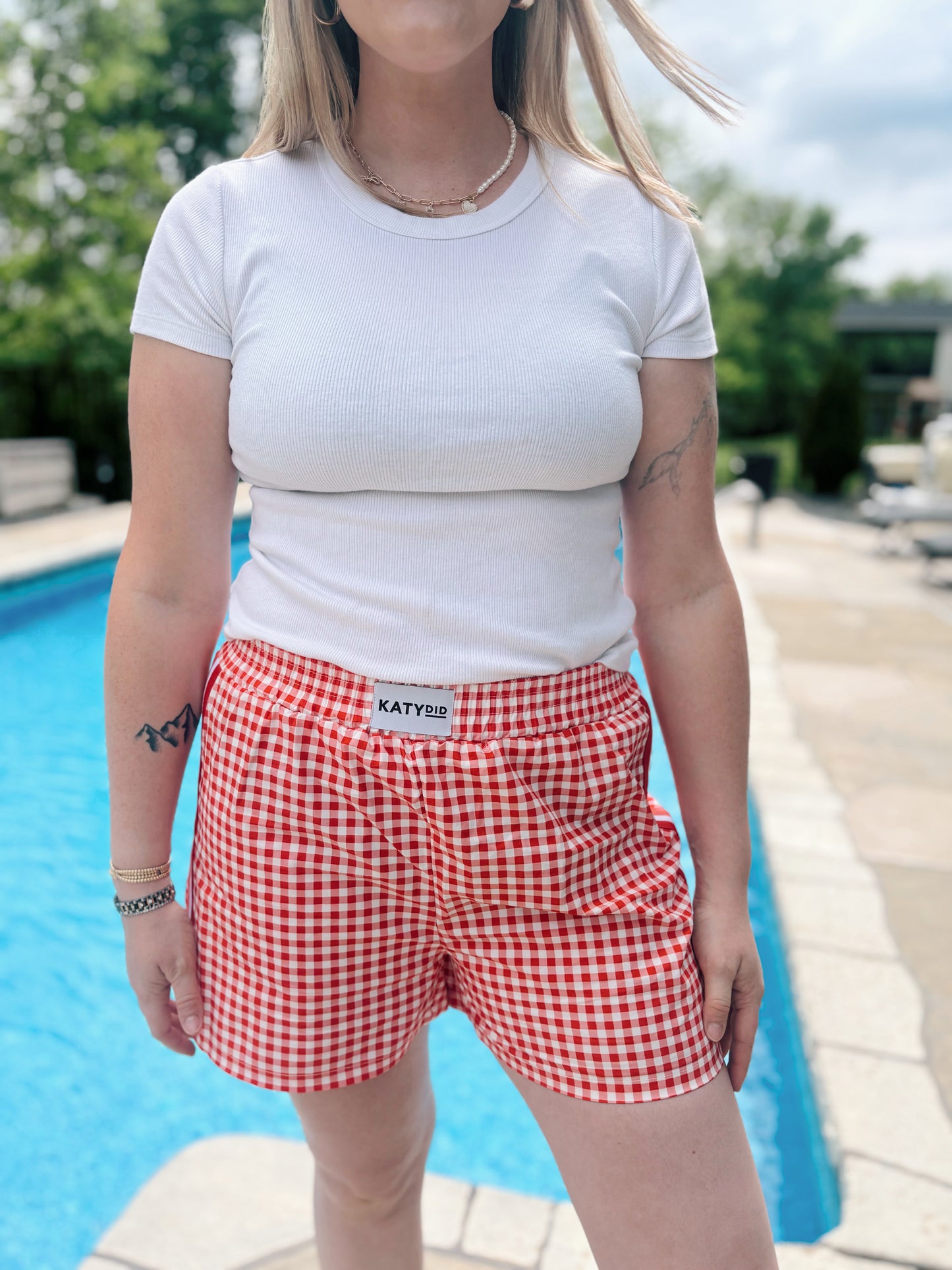 Red Plaid Boxer Shorts